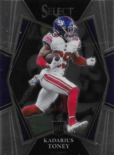 #152 Kadarius Toney - New York Giants - 2021 Panini Select - Black and Gold Prizm Die Cut Football