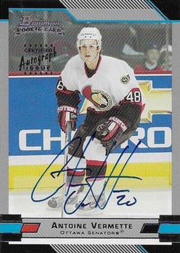 #153 Antoine Vermette - Ottawa Senators - 2003-04 Bowman Draft Picks and Prospects Hockey