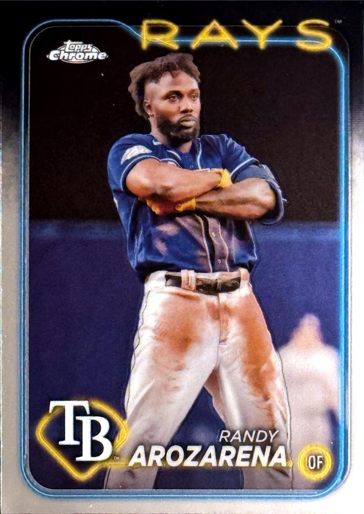 #153 Randy Arozarena - Tampa Bay Rays - 2024 Topps Chrome Baseball
