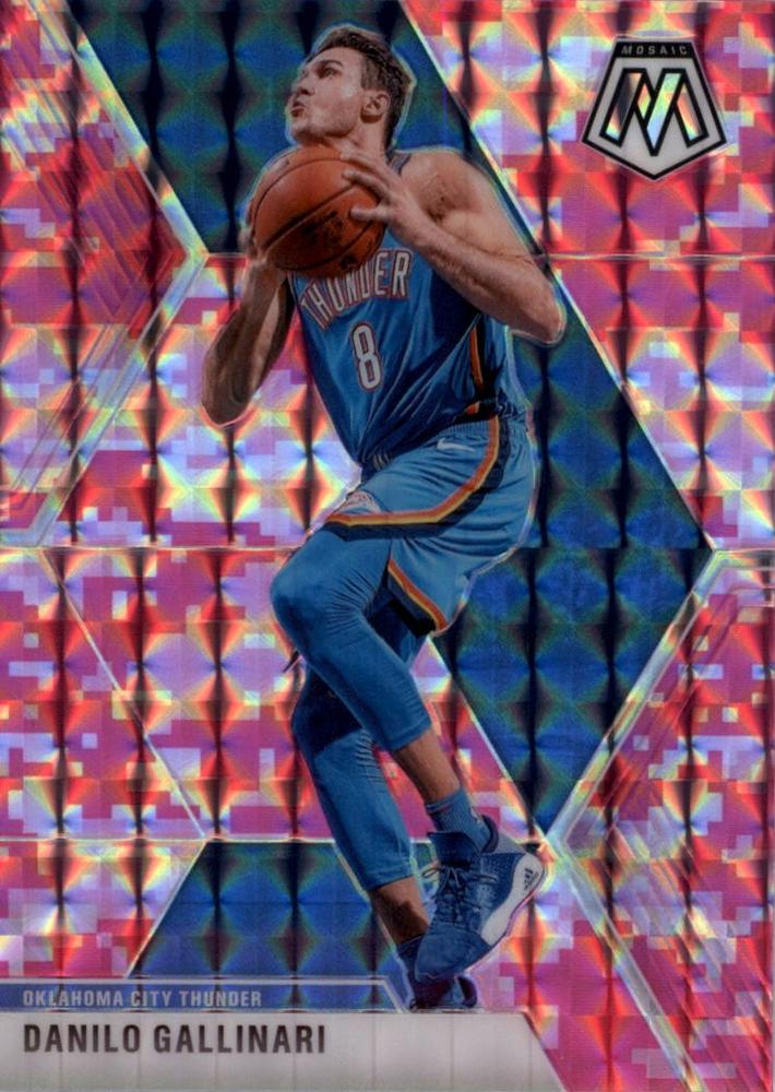 #153 Danilo Gallinari - Oklahoma City Thunder - 2019-20 Panini Mosaic - Camo Pink Basketball