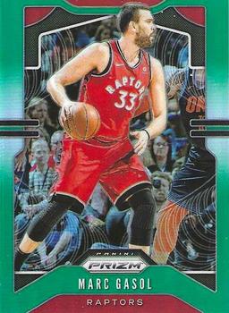 #153 Marc Gasol - Toronto Raptors - 2019-20 Panini Prizm - Prizms Green Basketball