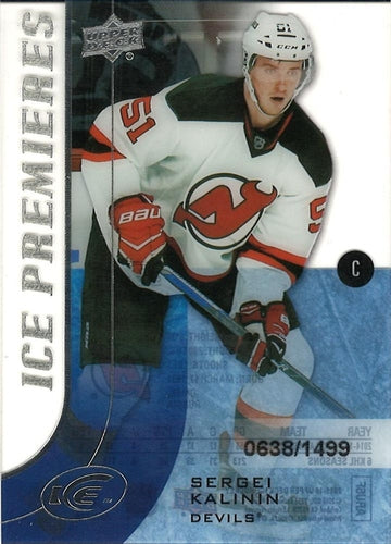 #154 - Sergei Kalinin - New Jersey Devils - 2015-16 Upper Deck Ice Hockey