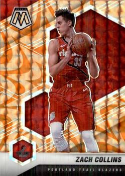 #154 Zach Collins - Portland Trail Blazers - 2020-21 Panini Mosaic - Mosaic Reactive Orange Basketball