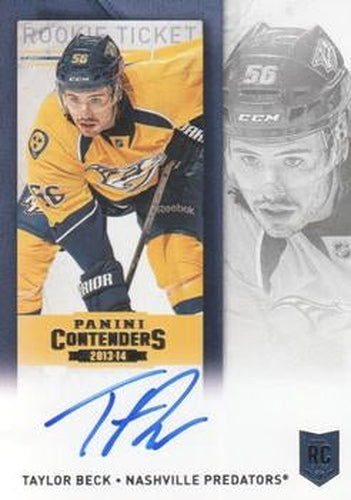 #155 Taylor Beck - Nashville Predators - 2013-14 Panini Contenders Hockey