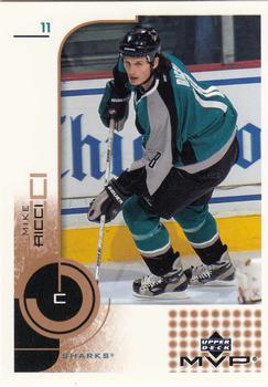 #155 Mike Ricci - San Jose Sharks - 2002-03 Upper Deck MVP Hockey