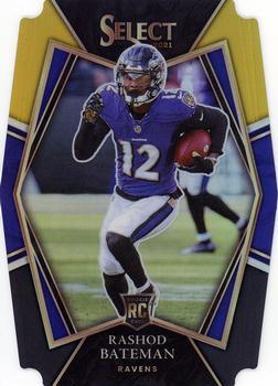 #155 Rashod Bateman - Baltimore Ravens - 2021 Panini Select - Black and Gold Prizm Die Cut Football