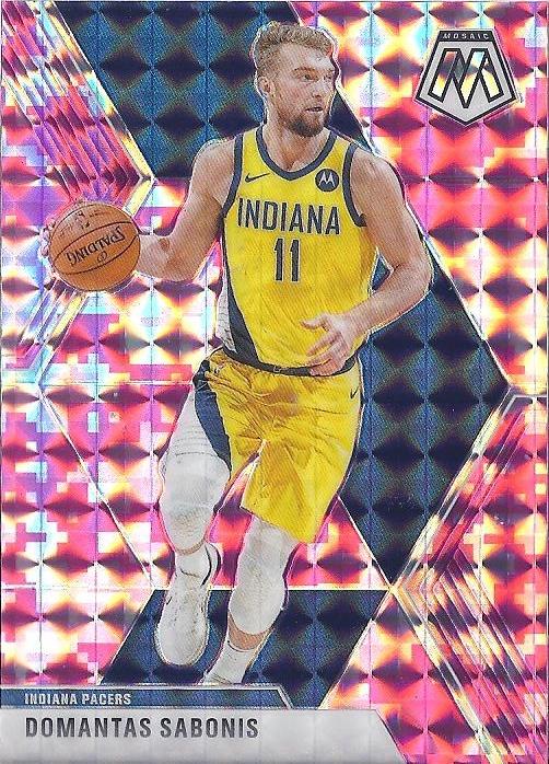 #155 Domantas Sabonis - Indiana Pacers - 2019-20 Panini Mosaic - Camo Pink Basketball