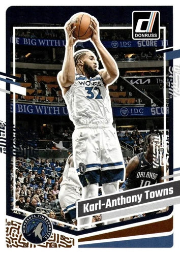 #155 Karl-Anthony Towns - Minnesota Timberwolves - 2023-24 Donruss Basketball