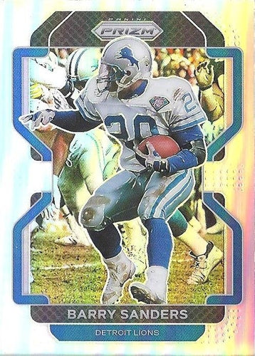 #155 Barry Sanders - Detroit Lions - 2021 Panini Prizm - Silver Football
