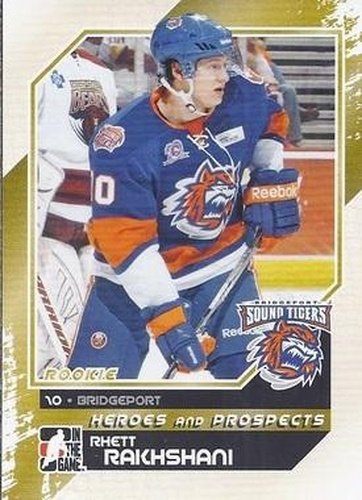 #156 Rhett Rakhshani - Bridgeport Sound Tigers - 2010-11 In The Game Heroes and Prospects Hockey