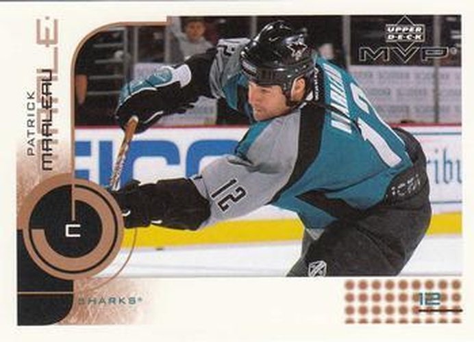 #156 Patrick Marleau - San Jose Sharks - 2002-03 Upper Deck MVP Hockey