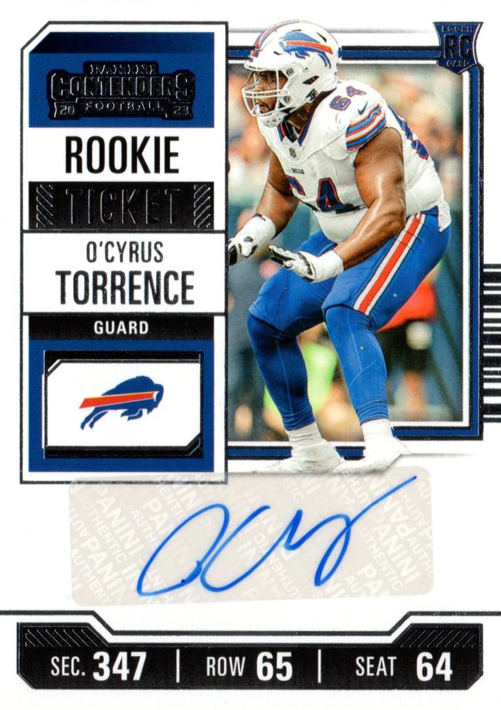 #156 O'Cyrus Torrence - Buffalo Bills - 2023 Panini Contenders Football