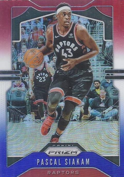 #156 Pascal Siakam - Toronto Raptors - 2019-20 Panini Prizm - Prizms Red White and Blue Basketball