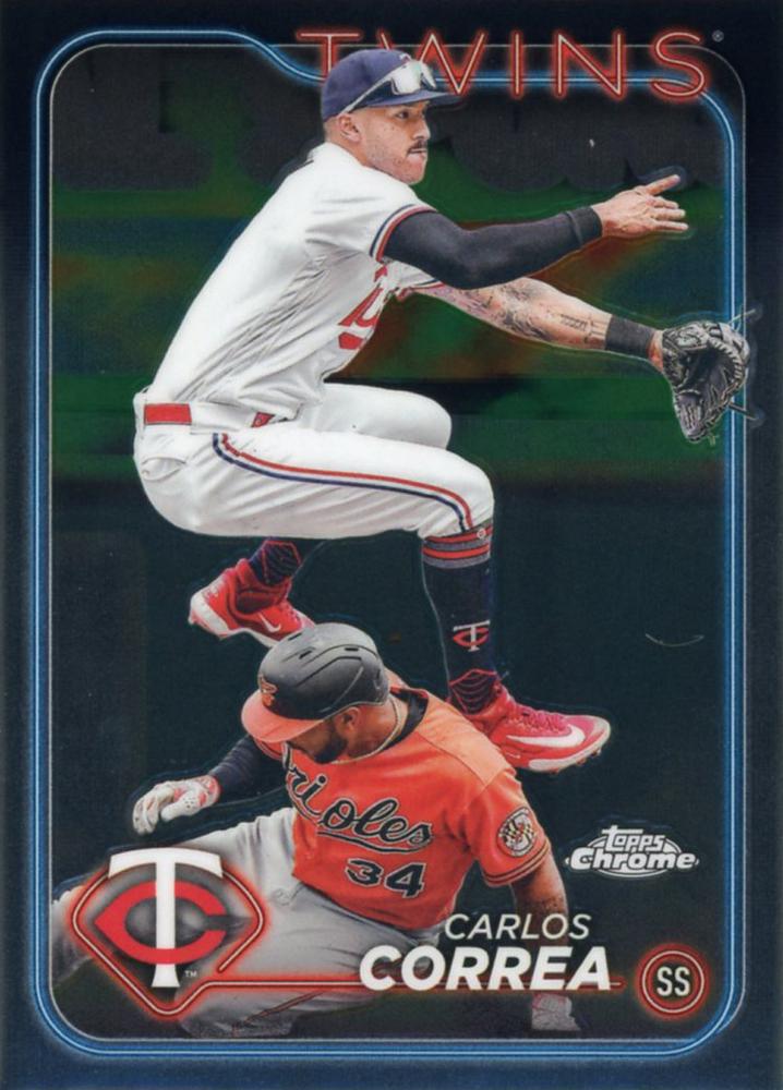 #156 Carlos Correa - Minnesota Twins - 2024 Topps Chrome Baseball