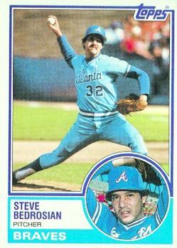 #157 Steve Bedrosian - Atlanta Braves - 1983 Topps Baseball