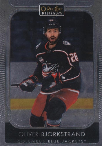 #157 Oliver Bjorkstrand - Columbus Blue Jackets - 2021-22 O-Pee-Chee Platinum Hockey