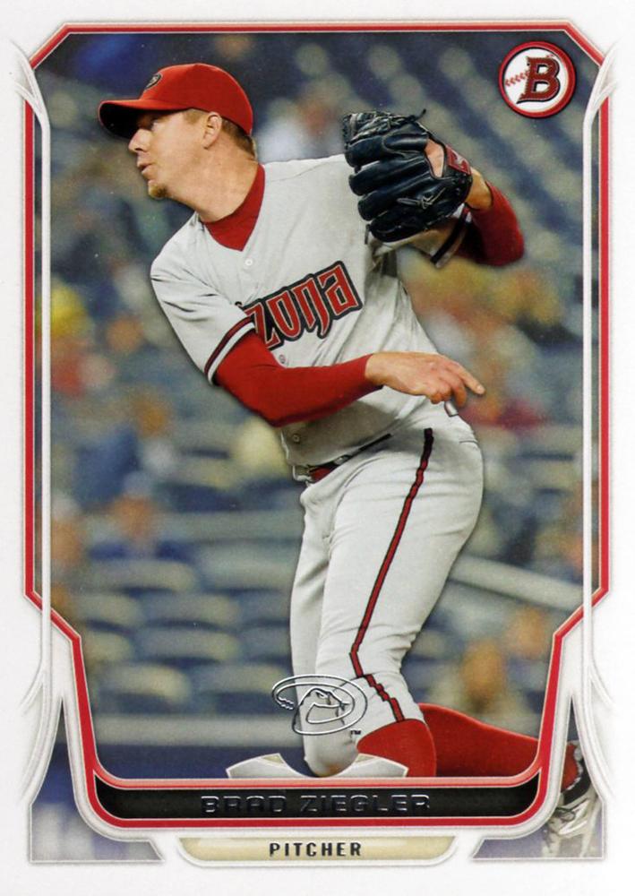 #157 Brad Ziegler - Arizona Diamondbacks - 2014 Bowman Baseball