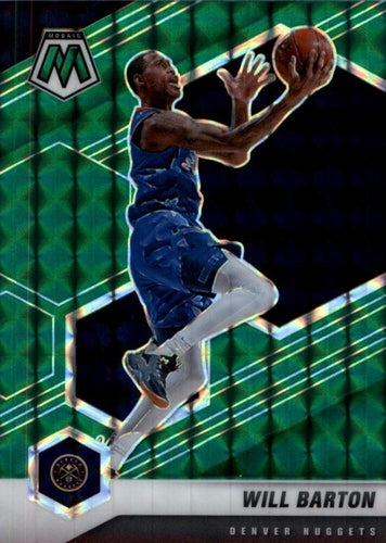 #158 Will Barton - Denver Nuggets - 2020-21 Panini Mosaic - Mosaic Green Basketball