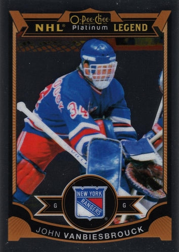 #158 John Vanbiesbrouck - New York Rangers - 2015-16 O-Pee-Chee Platinum Hockey