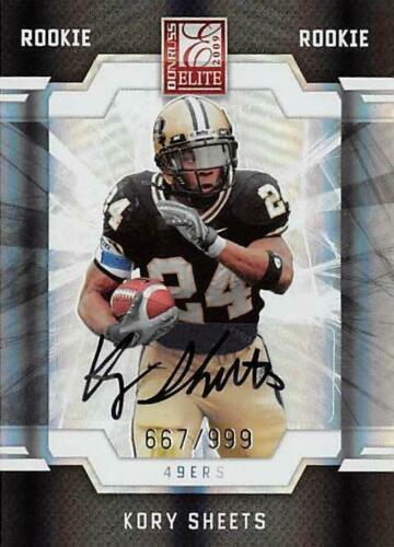 #158 Kory Sheets - San Francisco 49ers - 2009 Donruss Elite Football