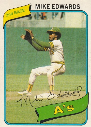 #158 Mike Edwards - Oakland Athletics - 1980 O-Pee-Chee Baseball