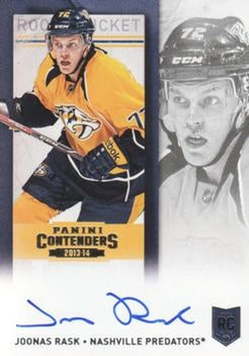 #159 Joonas Rask - Nashville Predators - 2013-14 Panini Contenders Hockey