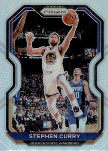 #159 Stephen Curry - Golden State Warriors - 2020-21 Panini Prizm - Silver Prizms Basketball