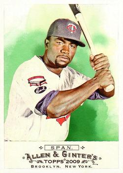 #159 Denard Span - Minnesota Twins - 2009 Topps Allen & Ginter Baseball