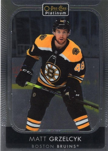 #159 Matt Grzelcyk - Boston Bruins - 2021-22 O-Pee-Chee Platinum Hockey
