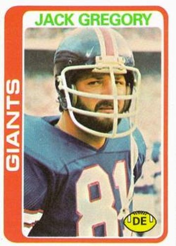#159 Jack Gregory - New York Giants - 1978 Topps Football