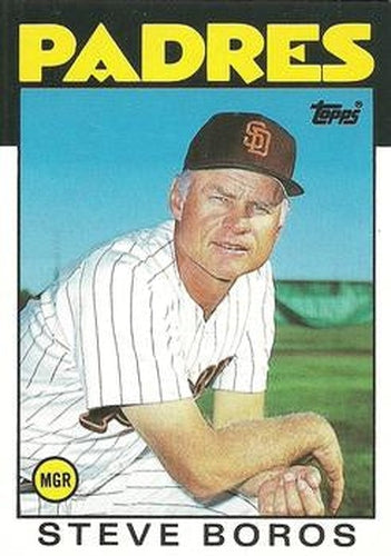 #15T Steve Boros - San Diego Padres - 1986 Topps Traded Baseball