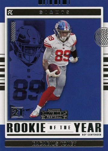 #ROY-KTO Kadarius Toney - New York Giants - 2021 Panini Contenders - Rookie of the Year Contenders Football