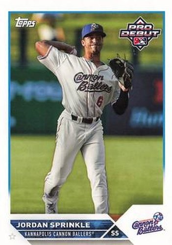 #PD-15 Jordan Sprinkle - Kannapolis Cannon Ballers - 2023 Topps Pro Debut Baseball