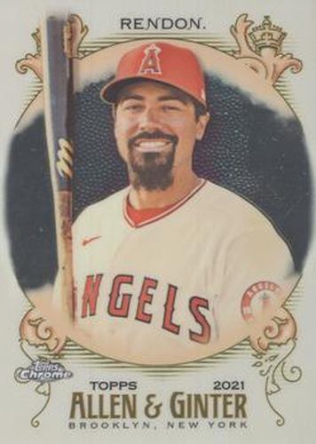 #15 Anthony Rendon - Los Angeles Angels - 2021 Topps Allen & Ginter Chrome Baseball