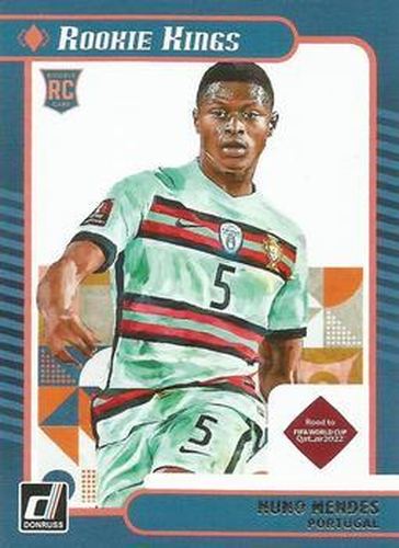 #15 Nuno Mendes - Portugal - 2021-22 Donruss Road to FIFA World Cup Qatar 2022 - Rookie Kings Soccer