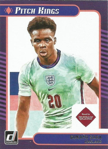 #15 Bukayo Saka - England - 2021-22 Donruss - Pitch Kings Soccer