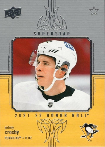 #HR-15 Sidney Crosby - Pittsburgh Penguins - 2021-22 Upper Deck - Honor Roll Hockey