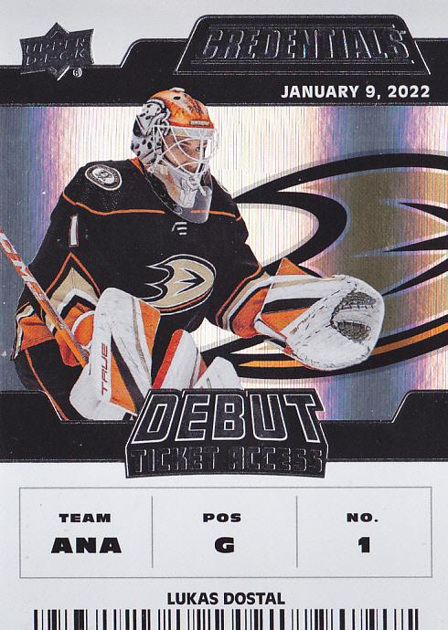 #160 Lukas Dostal - Anaheim Ducks - 2022-23 Upper Deck Credentials Hockey