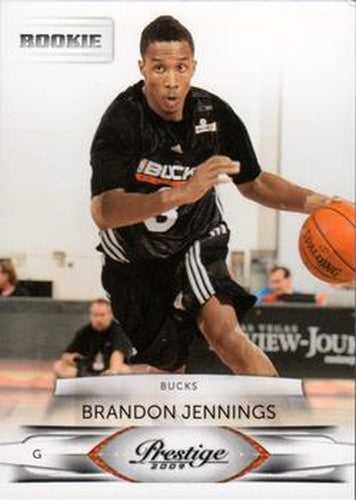 #160 Brandon Jennings - Milwaukee Bucks - 2009-10 Panini Prestige Basketball