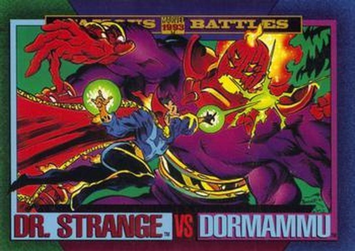 #160 Dr. Strange vs Dormammu - 1993 SkyBox Marvel Universe