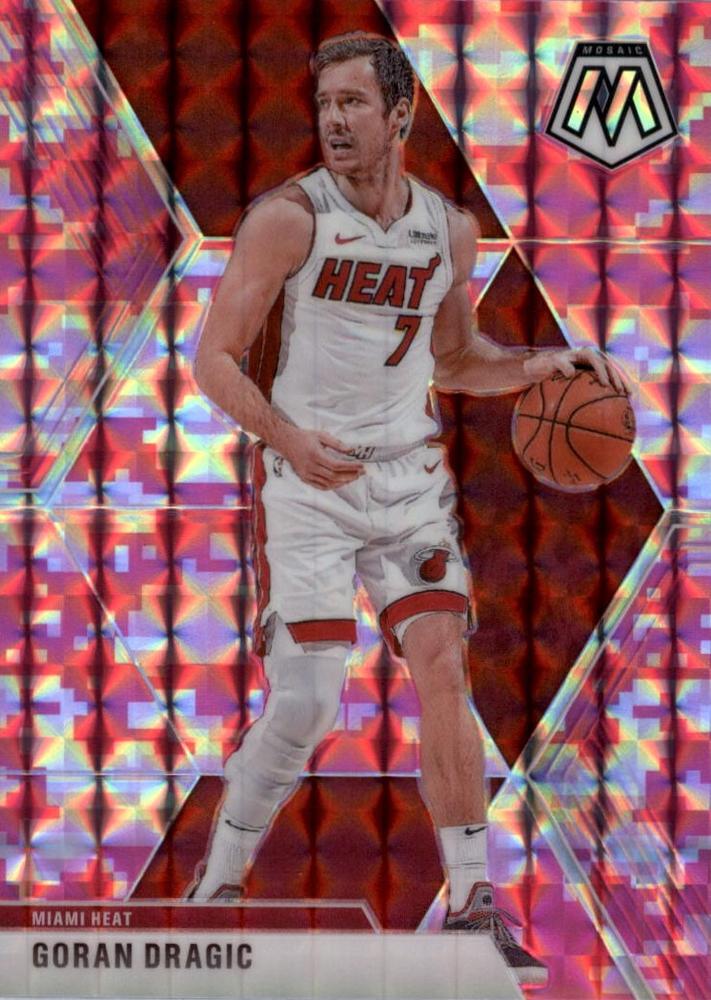#160 Goran Dragic - Miami Heat - 2019-20 Panini Mosaic - Camo Pink Basketball