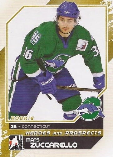 #161 Mats Zuccarello - Connecticut Whale - 2010-11 In The Game Heroes and Prospects Hockey