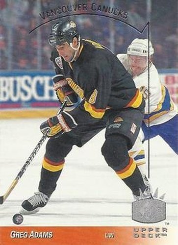 #161 Greg Adams - Vancouver Canucks - 1993-94 Upper Deck - SP Hockey