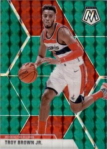 #162 Troy Brown Jr. - Washington Wizards - 2019-20 Panini Mosaic - Green Prizm Basketball