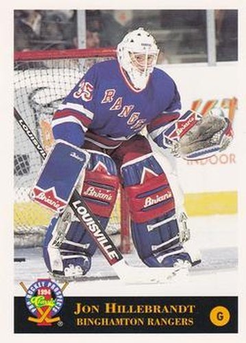 #162 Jon Hillebrandt - Binghamton Rangers - 1994 Classic Pro Hockey Prospects Hockey