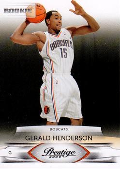 #162 Gerald Henderson - Charlotte Bobcats - 2009-10 Panini Prestige Basketball