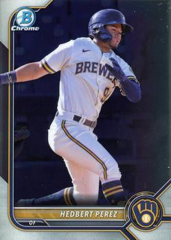 #BCP-162 Hedbert Perez - Milwaukee Brewers - 2022 Bowman - Chrome Prospects Baseball