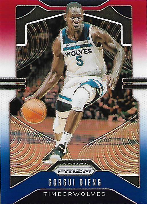 #162 Gorgui Dieng - Minnesota Timberwolves - 2019-20 Panini Prizm - Prizms Red White and Blue Basketball