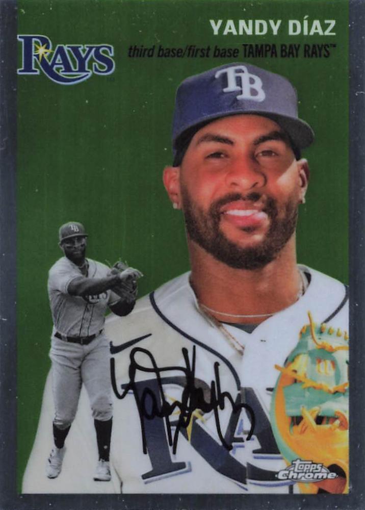 #163 Yandy Díaz - Tampa Bay Rays - 2023 Topps Chrome Platinum Anniversary Baseball