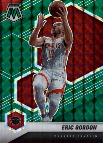 #163 Eric Gordon - Houston Rockets - 2020-21 Panini Mosaic - Mosaic Green Basketball